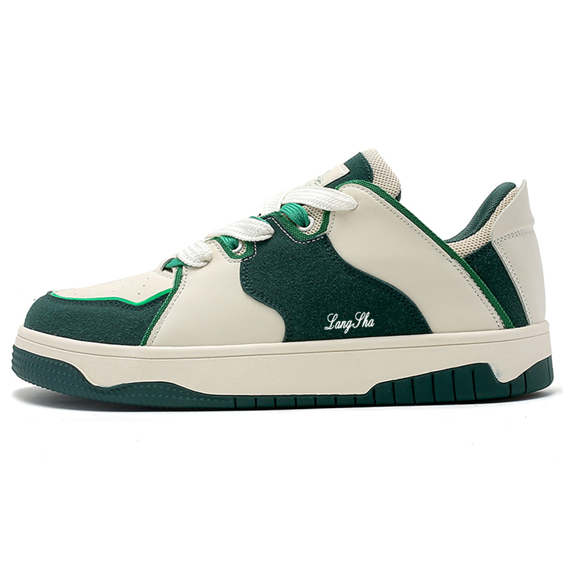 

Lanza Скользоустойчивые, износостойкие, легкие, дышащие низкие скейтерские кроссовки унисекс бело-зеленые, цвет White Green