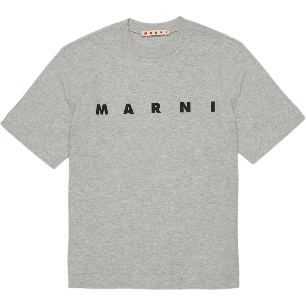 Футболка детская с круглым вырезом MARNI серый меланж