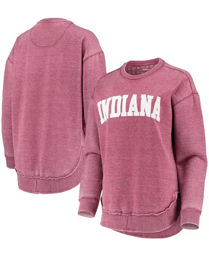 

Женский свитшот-пуловер в винтажном стиле Crimson Indiana Hoosiers Pressbox