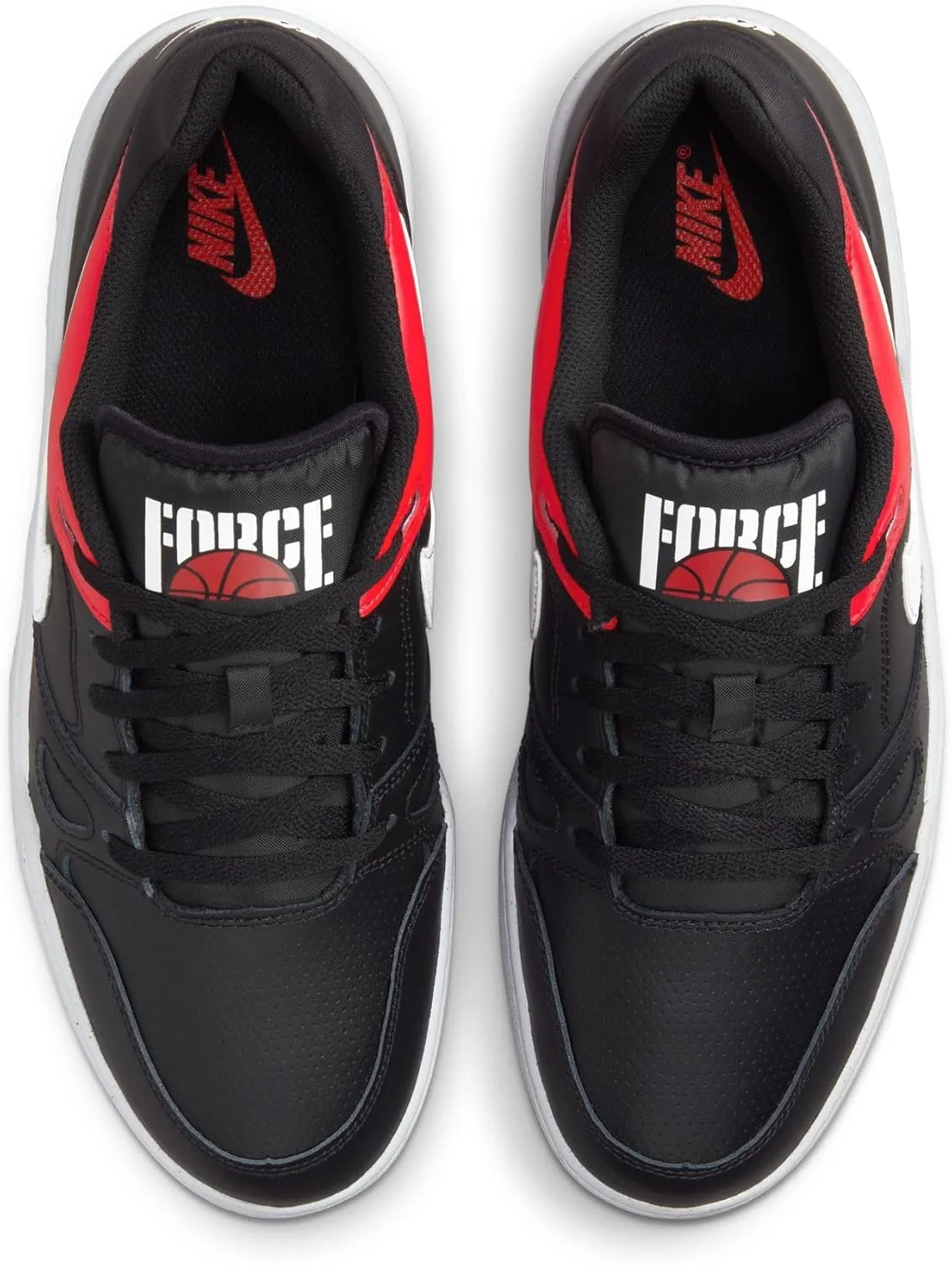 Мужские низкие кроссовки Nike Full Force FB1362, белый/черный/красный — фото 4