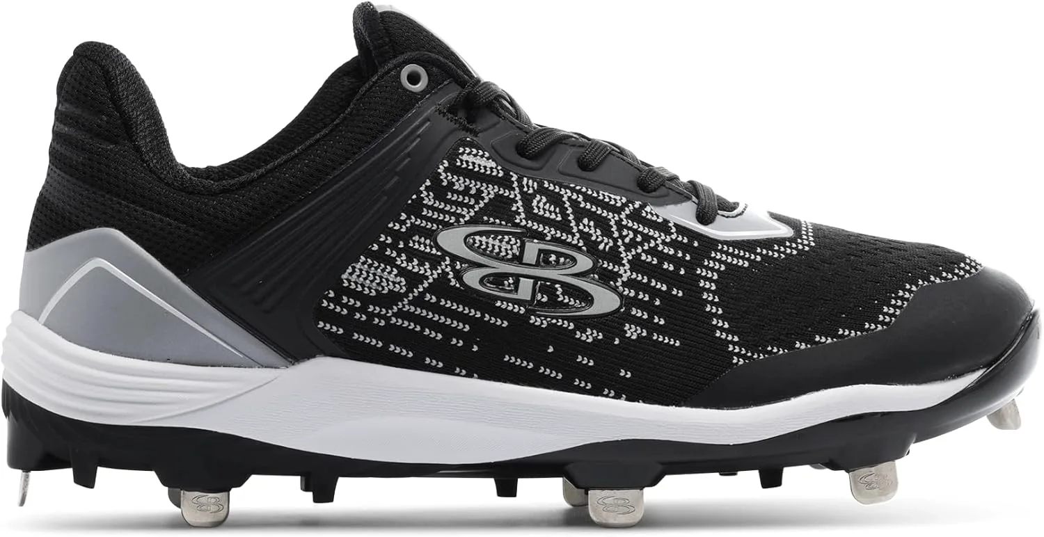 Boombah Viper Pureknit Мужские металлические бутсы - Статус - Разнообразие цветов - Разные размеры, черный/серый — фото 4