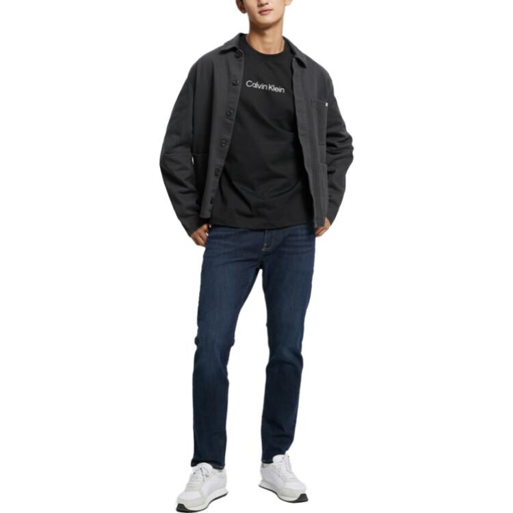 Футболка мужская классическая черная Calvin Klein, черный — фото 2