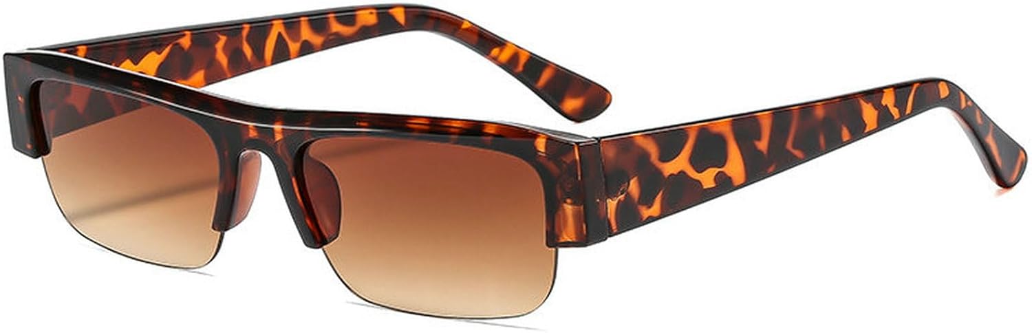 

Винтажные солнцезащитные очки COTIA маленького прямоугольного размера для мужчин и женщин, с оригинальной квадратной оправой, уникальные очки в полуободковой оправе, Leopard