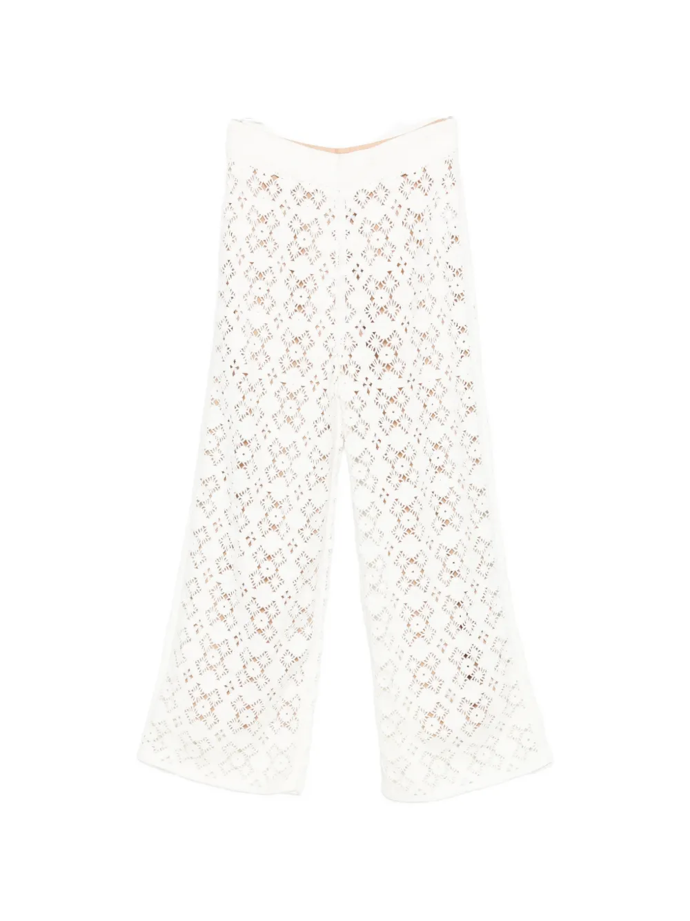 

Вязаные крючком брюки на эластичном поясе Bompard, белый