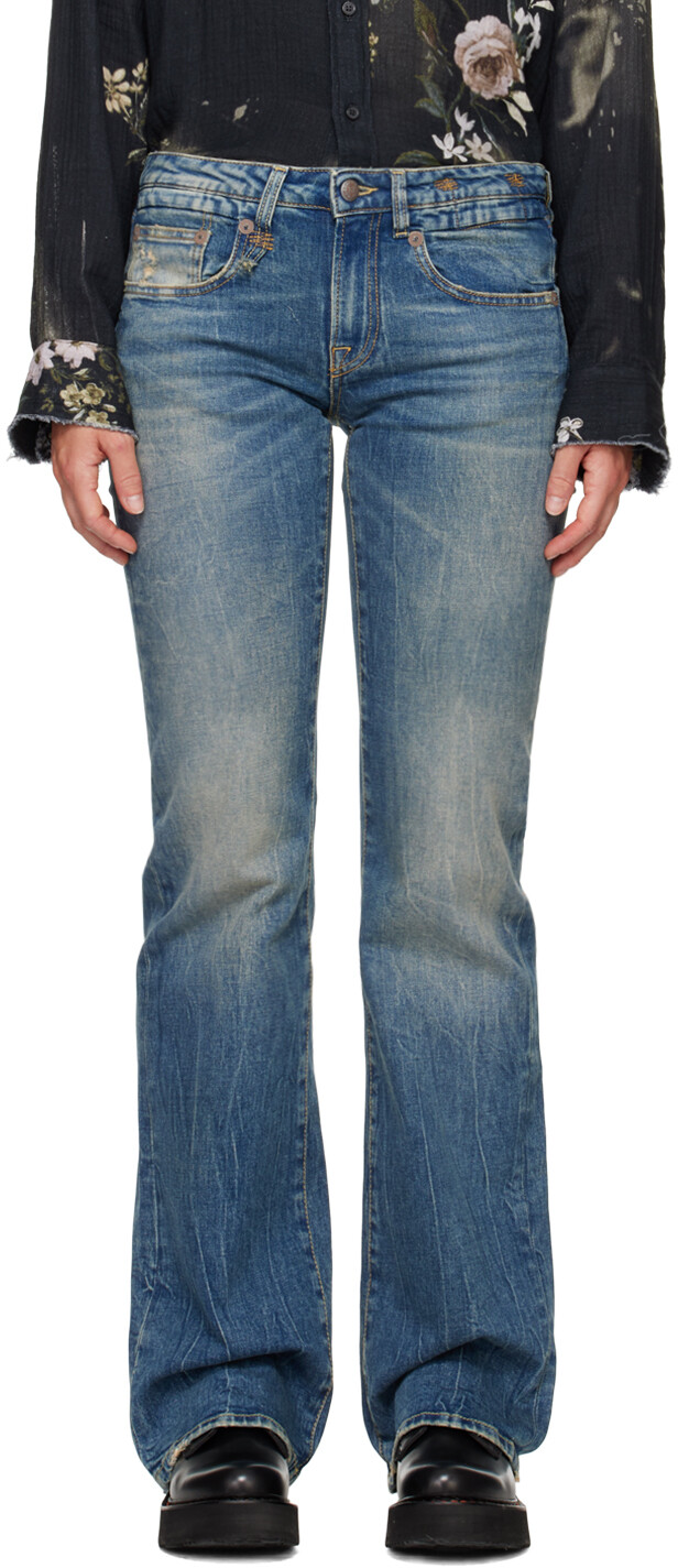 

Синие расклешенные джинсы Kelly R13
