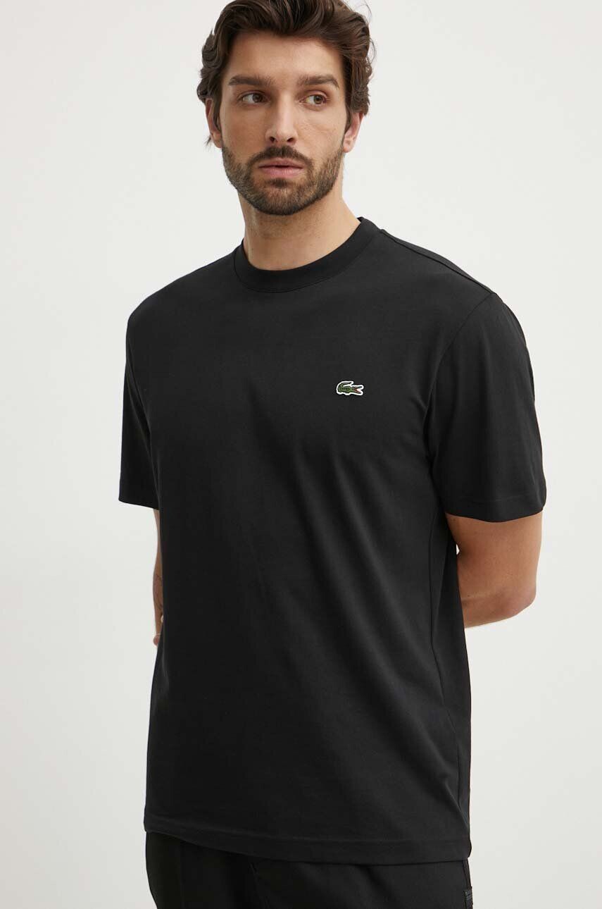 

Хлопковая футболка Lacoste, черный