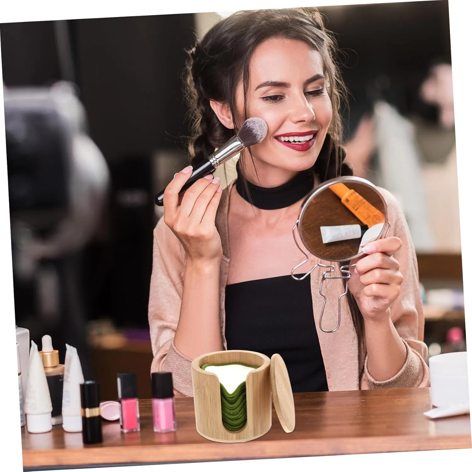 Набор спонжей для снятия макияжа Bamboo Fiber Beatifufu, зеленый — фото 2