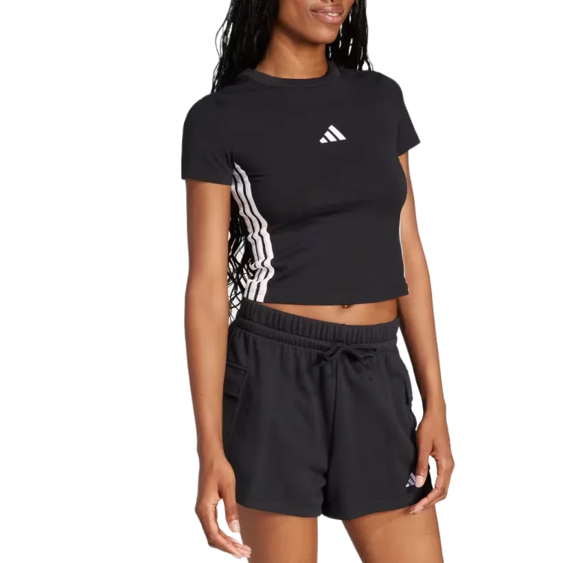 Футболка для малышей 3 Stripes Slim Adidas, черный — фото 4
