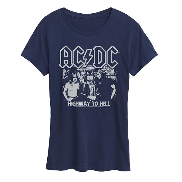

Футболка с принтом Women's acdc highway to hell Licensed Character, Navy, Синий, Футболка с принтом Women's acdc highway to hell Licensed Character, Navy