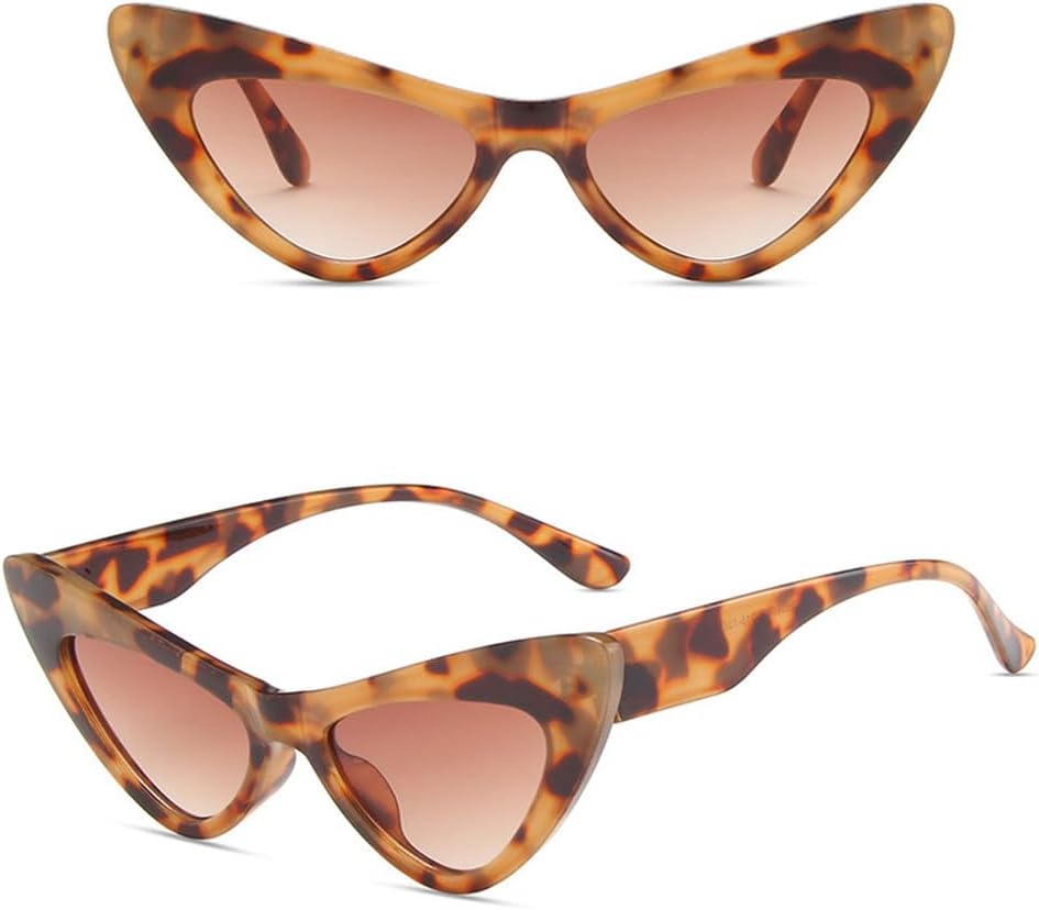 

Солнцезащитные очки LVTFCO в форме «кошачий глаз» для женщин, европейско-американский стиль, конфетные цвета, модные солнцезащитные очки, женский леопардовый принт, Leopard Tea