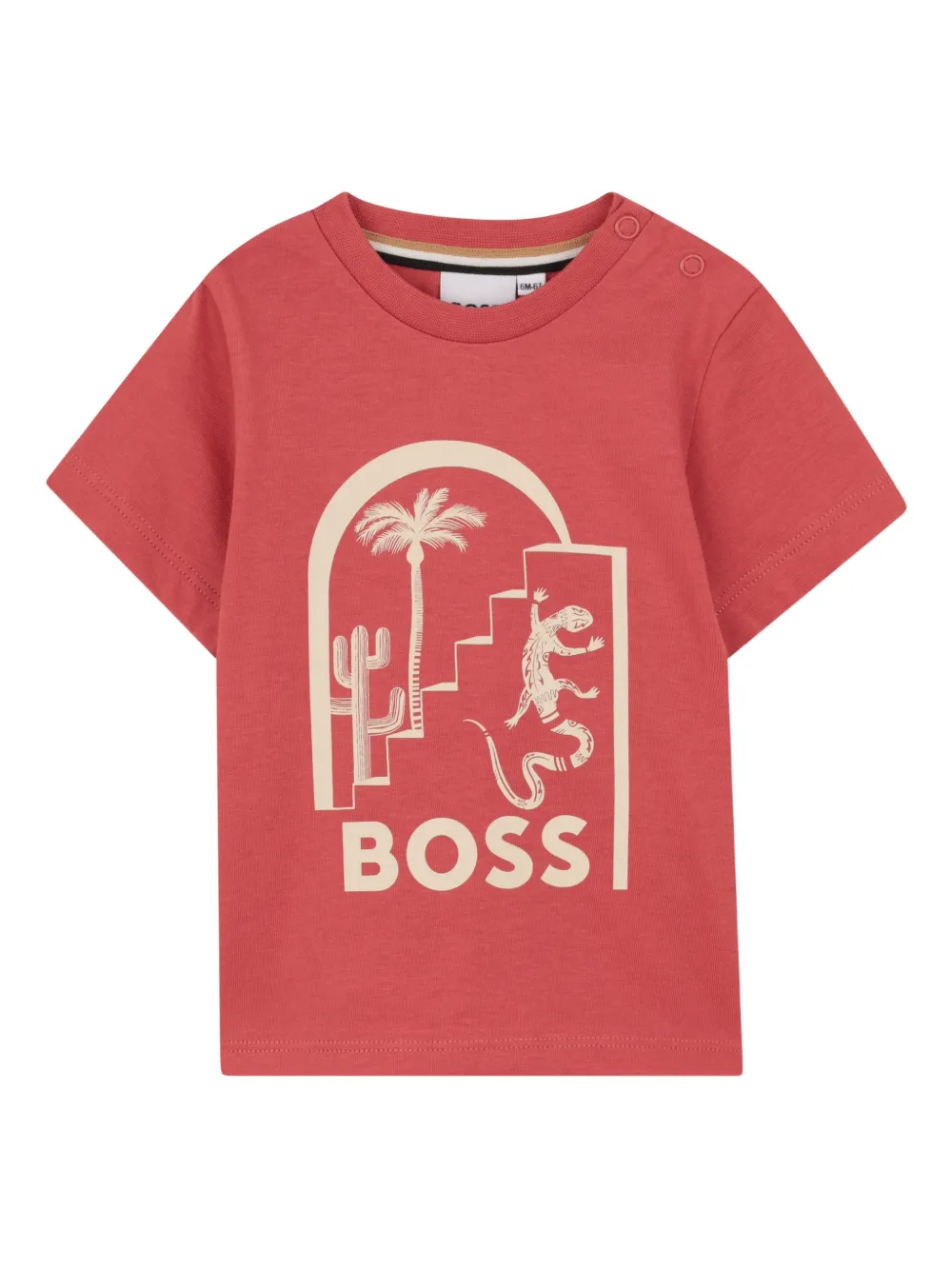 

Футболка с графичным принтом Boss Kidswear, красный