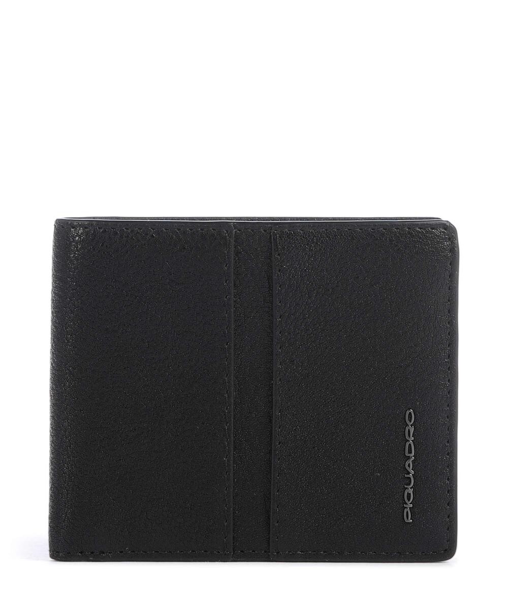 

Кошелек wollem rfid из зернистой яловой кожи Piquadro, черный
