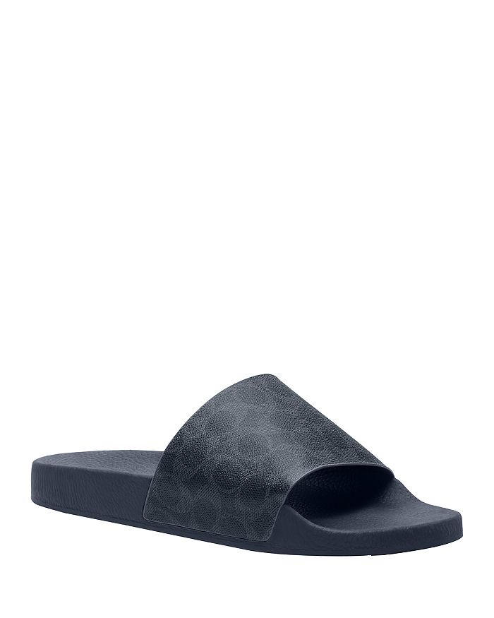 

Мужские пляжные шлепанцы Signature Canvas Pool Slides COACH, синий