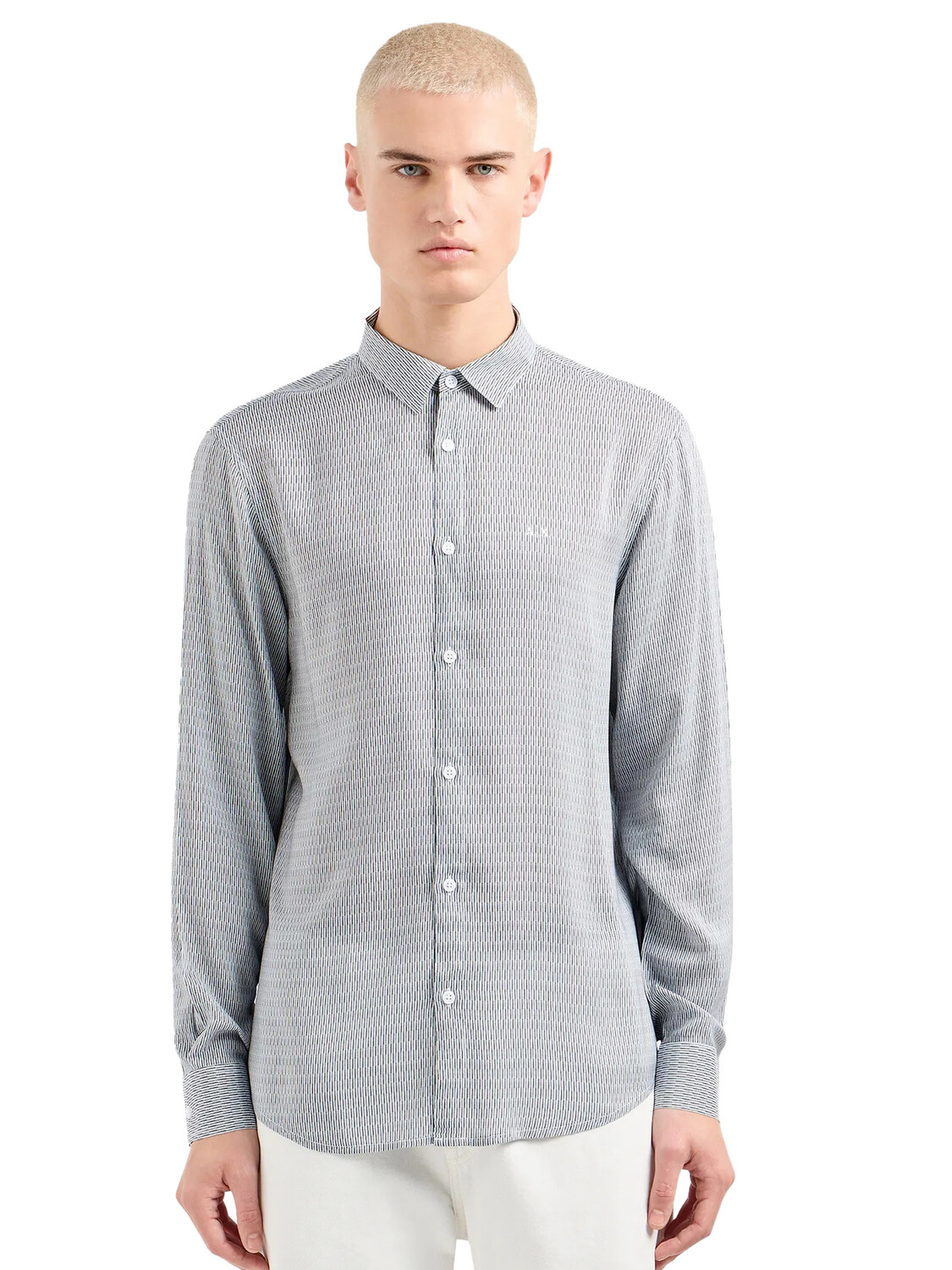 

Рубашка armani camicia regular fit Exchange, серый
