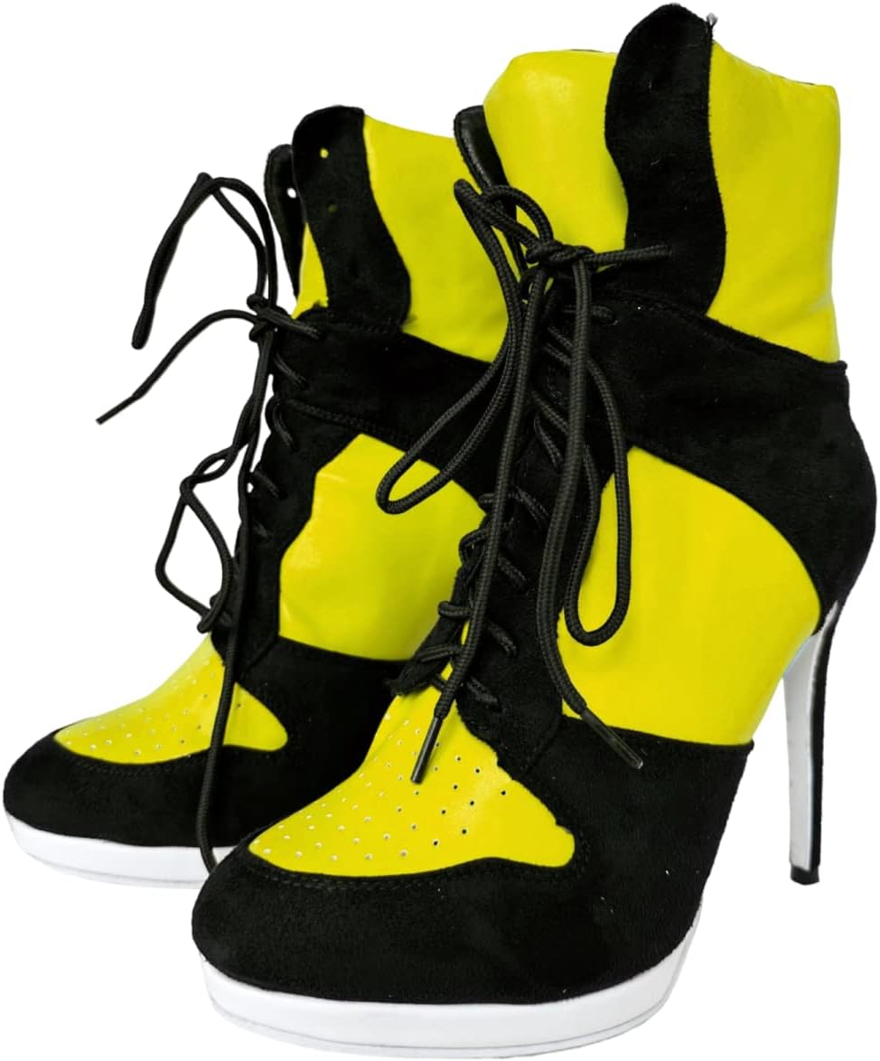 

Ботильоны Frankie Hsu Stiletto Sport с высокой шпилькой для баскетбола, черные замшевые классические белые кроссовки-бутсы, дизайнерская обувь больших размеров для женщин и мужчин