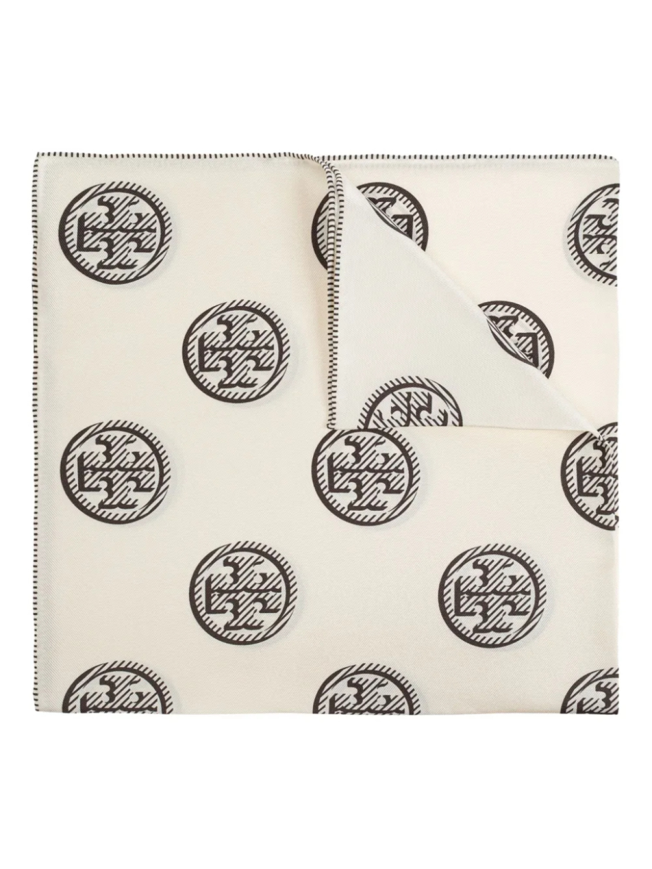 

Шелковый шарф с логотипом Tory Burch, нейтральный