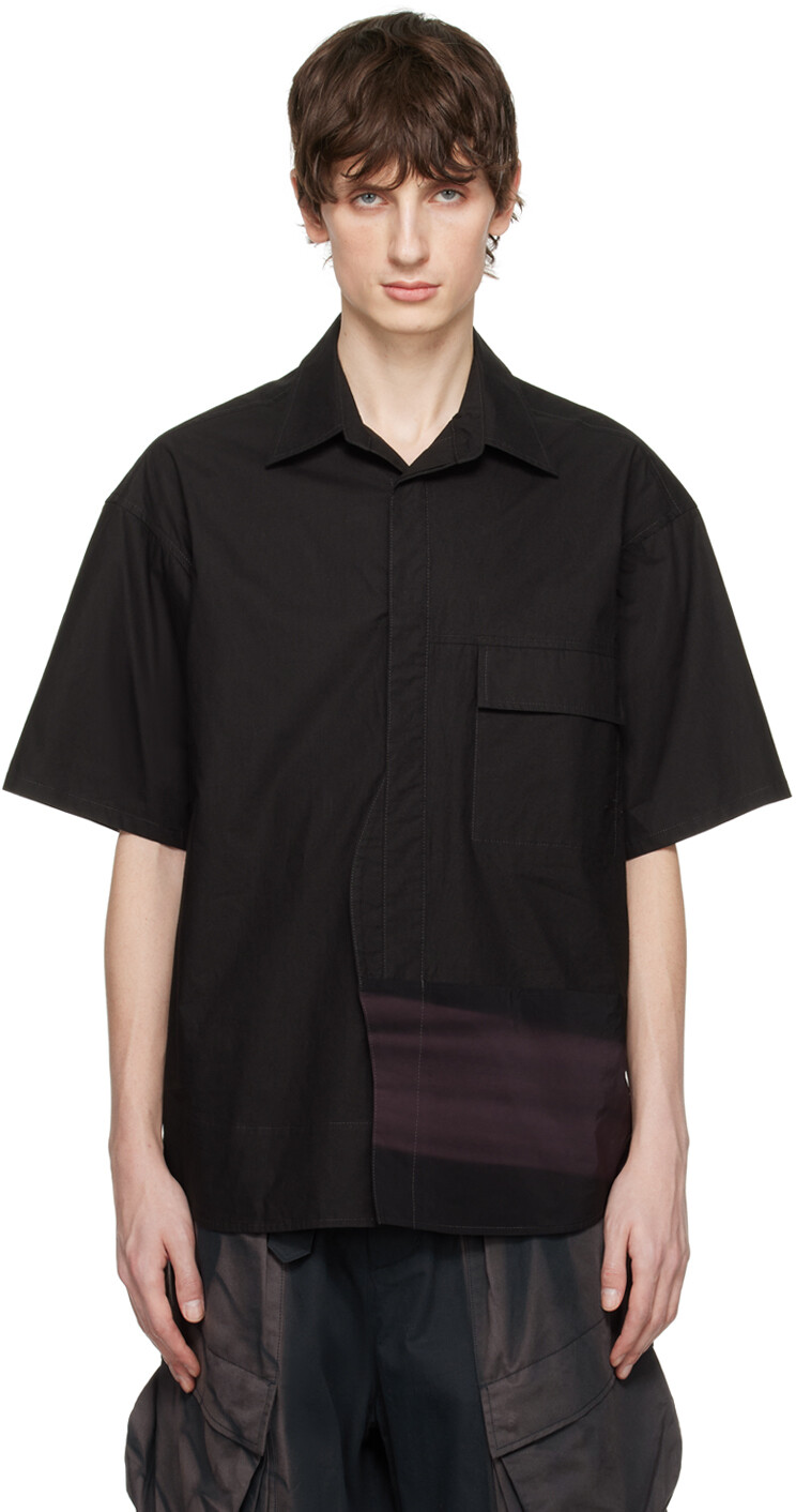 

Черная рубашка оверсайз Jiyongkim