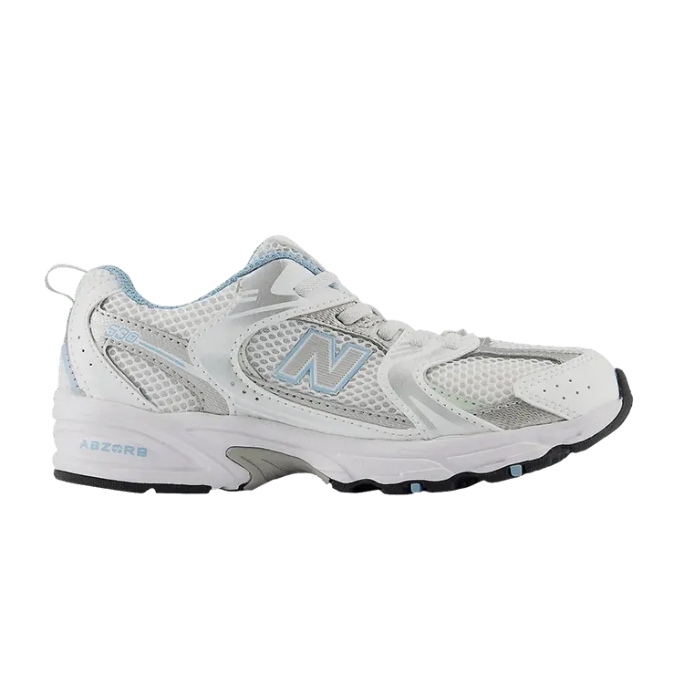 

Кроссовки New Balance 530 Bungee Little Kid Wide White Chrome Blue, белый