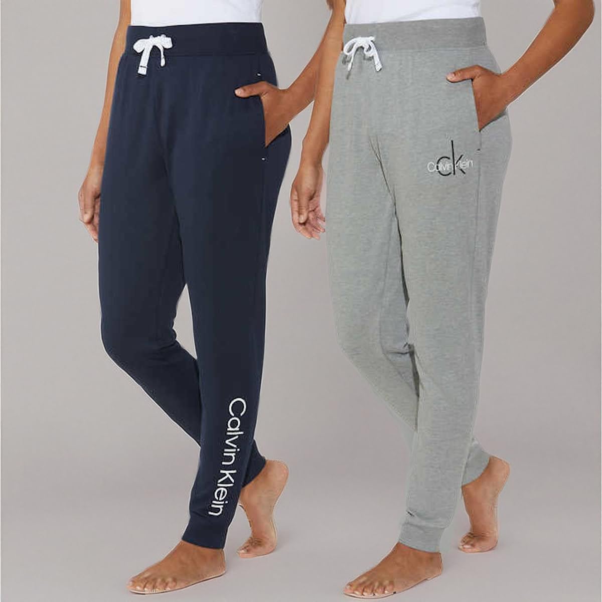 

Комплект из двух женских брюк-джоггеров Calvin Klein French Terry, Shoreline(Navy)/Wolf Grey Heather