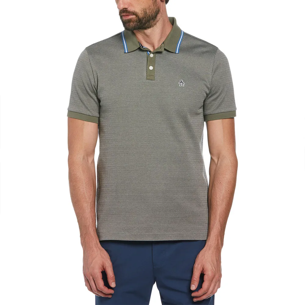 

Поло Original Penguin Ao Jacquard Tipping, серый