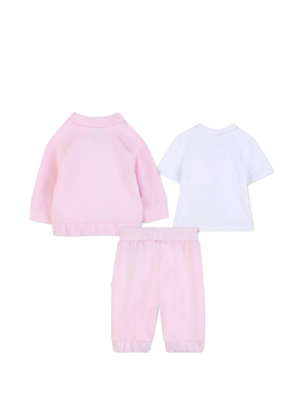 Комплект из топа и брюк в стиле колор-блок Boss Kidswear, розовый — фото 2