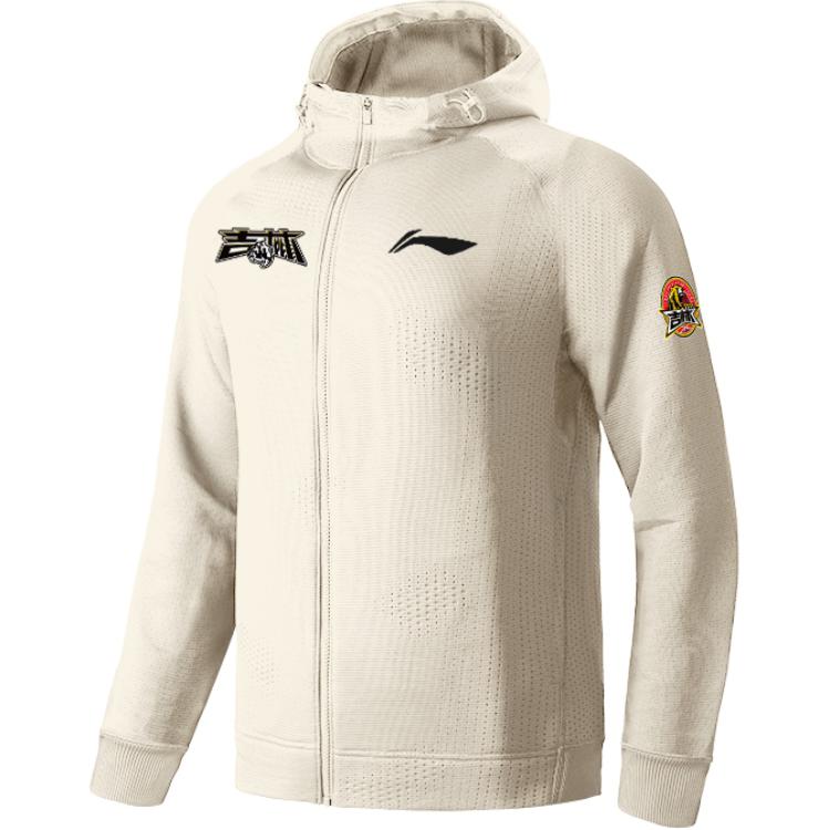 

Толстовка LiNing CBA Collection мужская овсяно-серого цвета