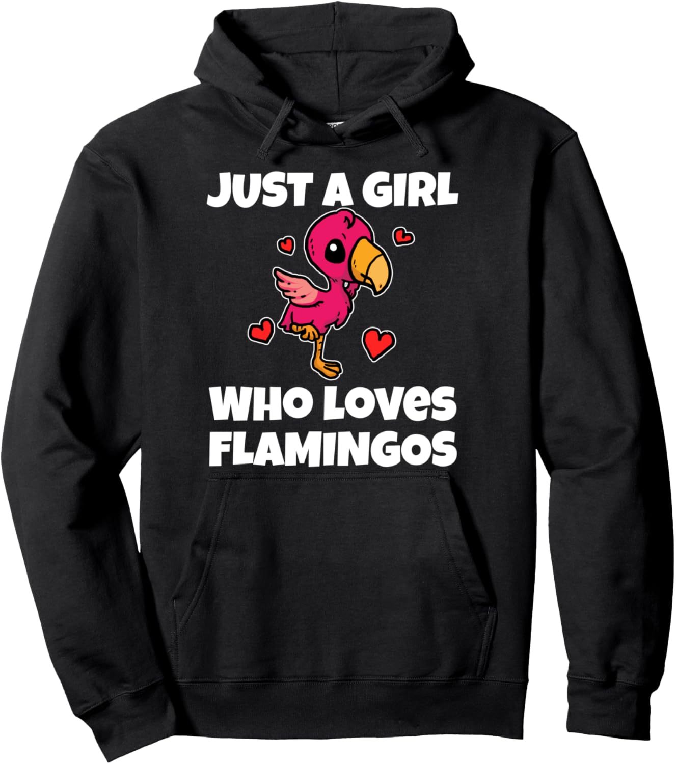 

Худи с изображением костюма фламинго «Просто девушка, которая любит фламинго» Cute Baby Flamingo Gift Idea For Girls And Women, черный
