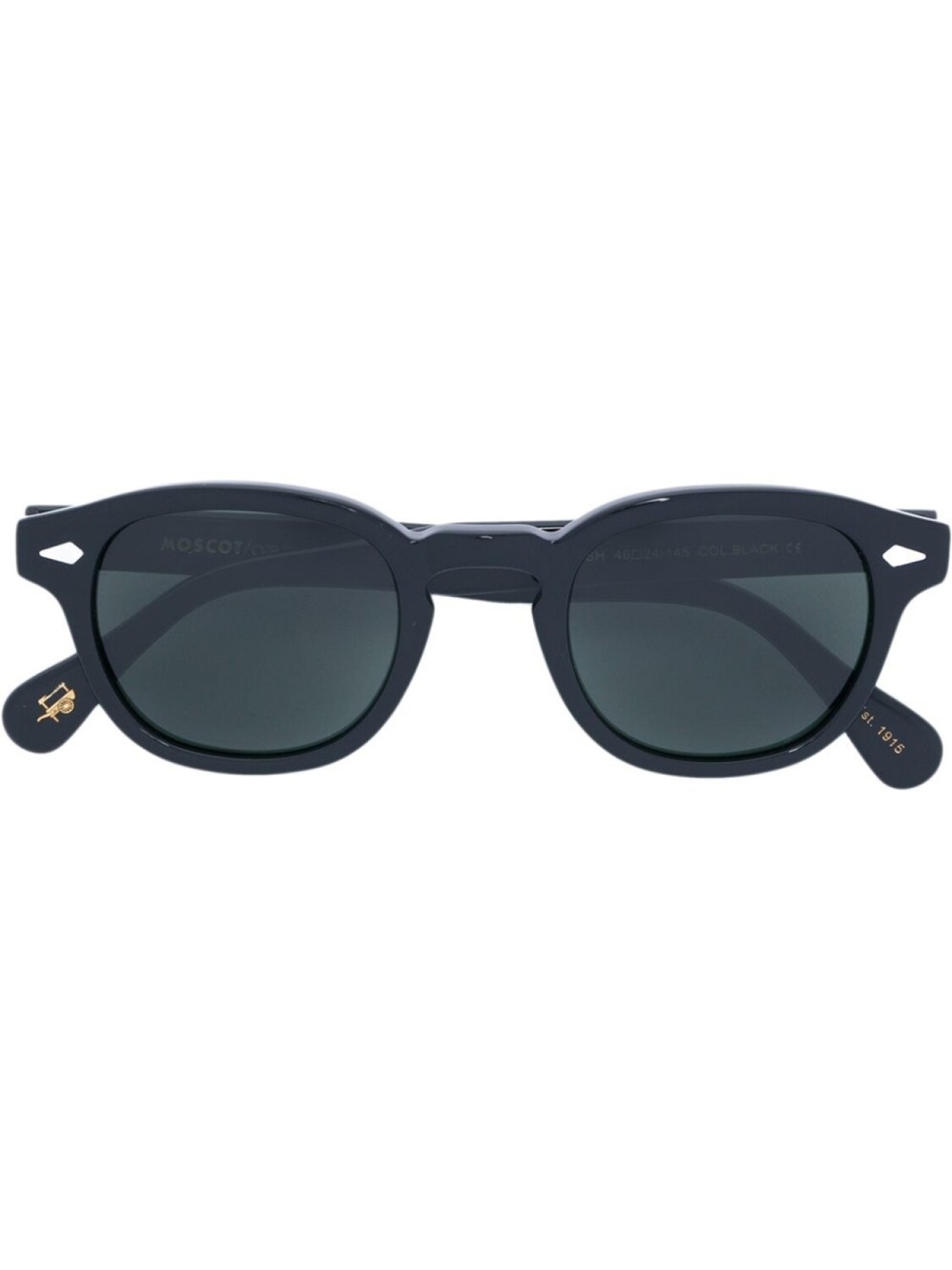 

Солнцезащитные очки в круглой оправе Moscot, черный