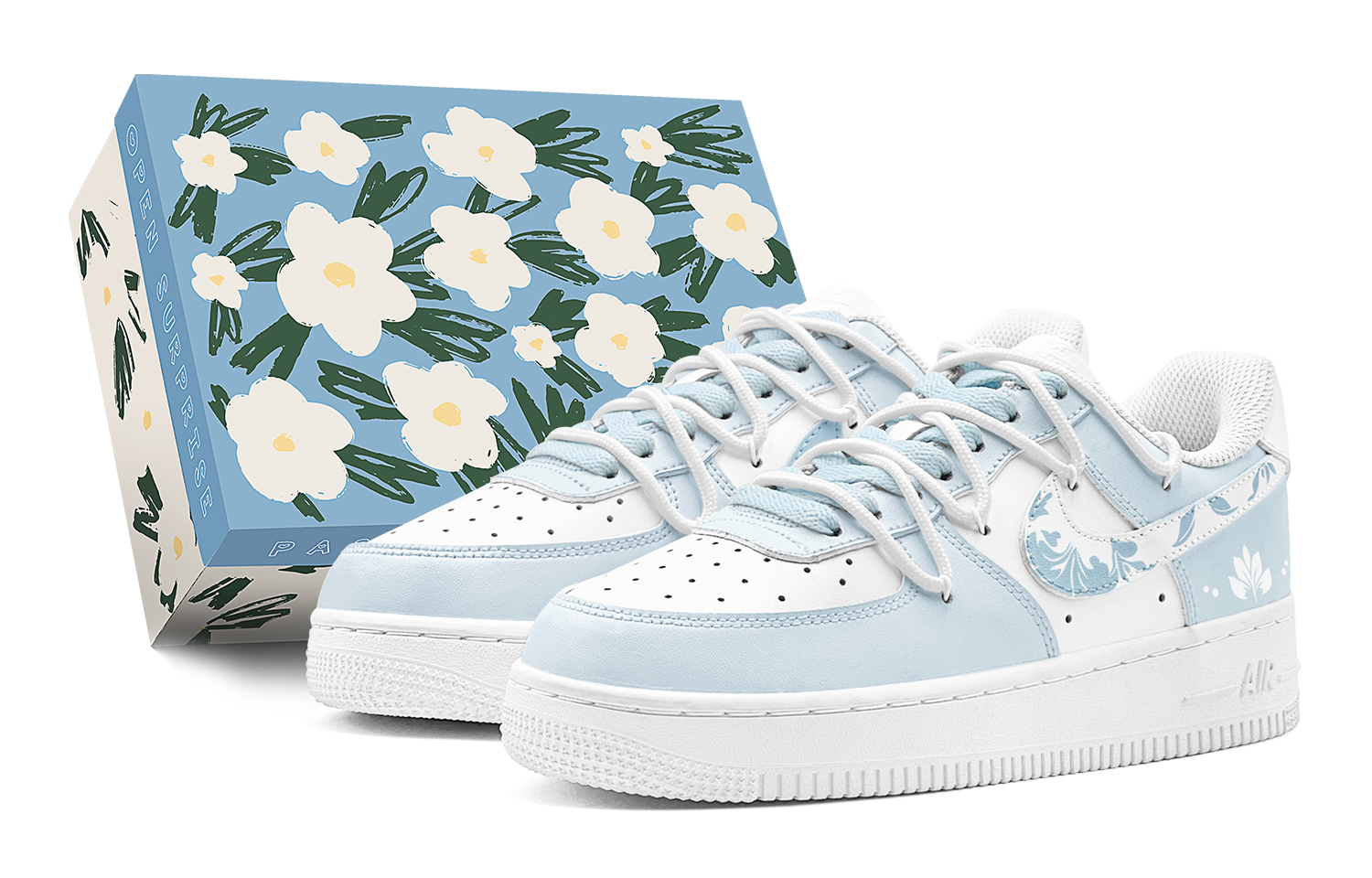 

Детские кроссовки для скейтбординга Air Force 1 Low Top для подростков Nike, синий