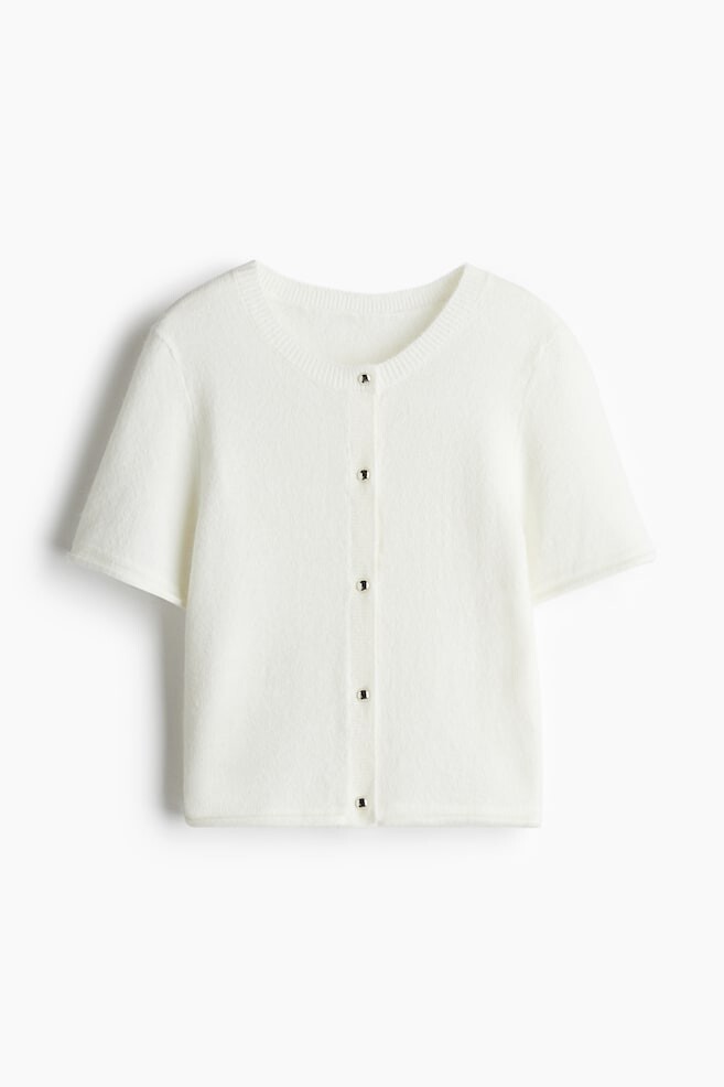 

Кардиган тонкой вязки с короткими рукавами H&M, бежевый