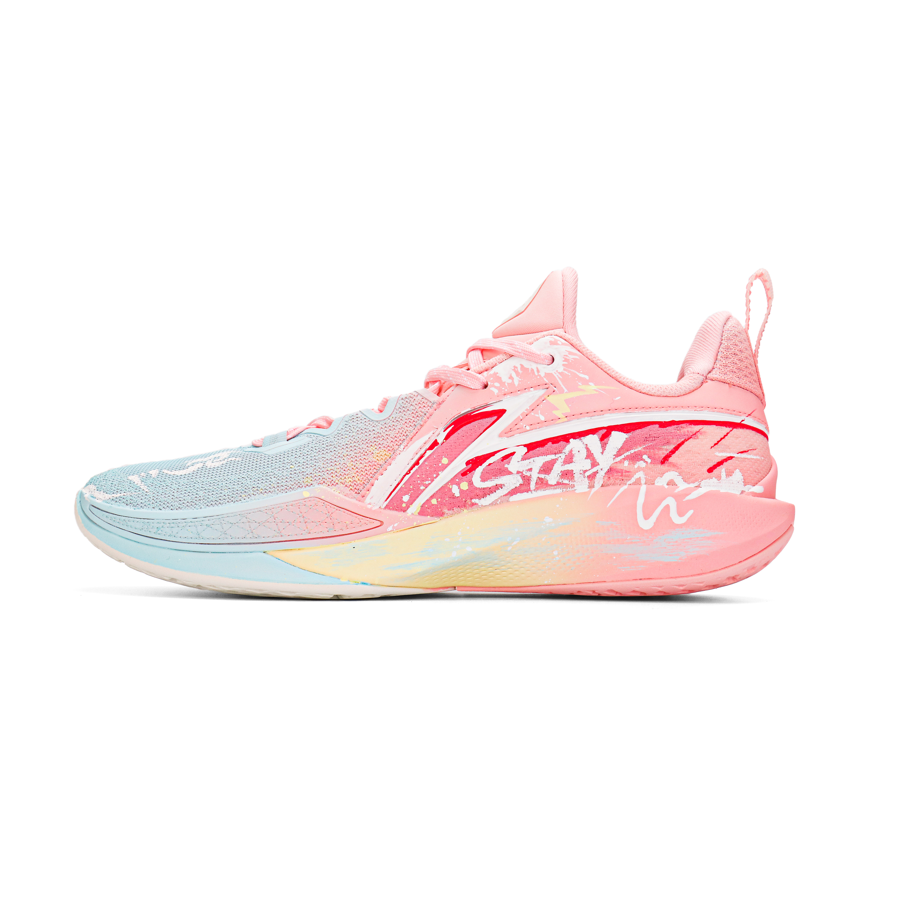 

Баскетбольные кроссовки Speed Ling 2 мужские с низким верхом LINING, Pink Blue Yellow