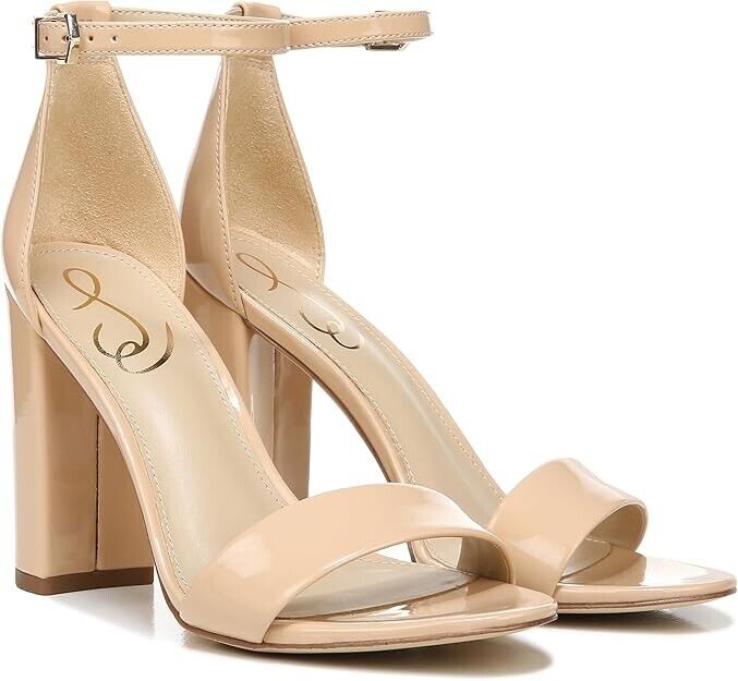 Сандалии Sam Edelman Yaro EC0235076 Женские Бежевые С ремешком на щиколотке На устойчивом каблуке ZPO1785