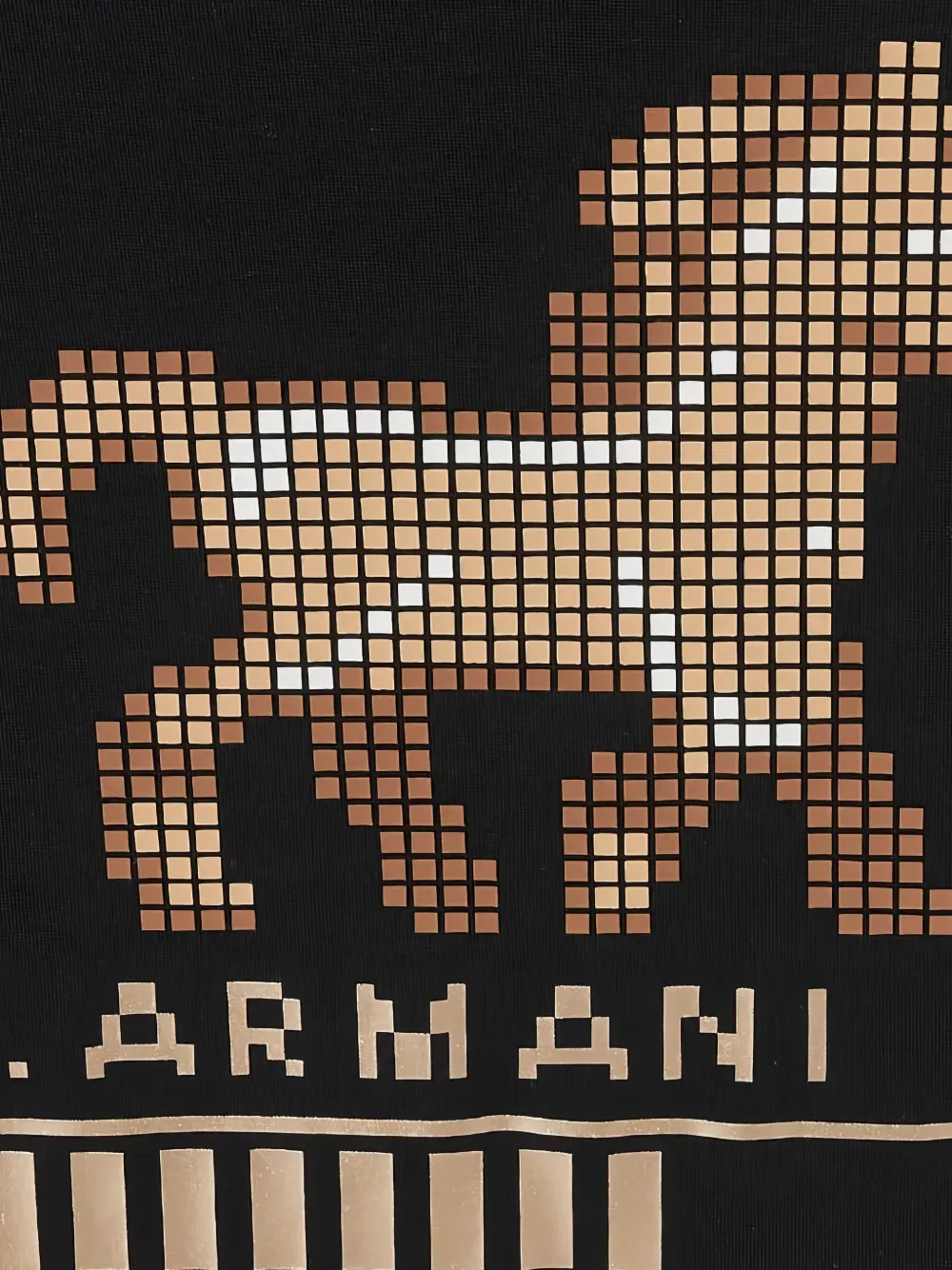 Футболка с принтом лошади Emporio Armani Kids, черный — фото 3