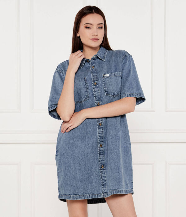 

Платье из денима Guess Jeans, синий
