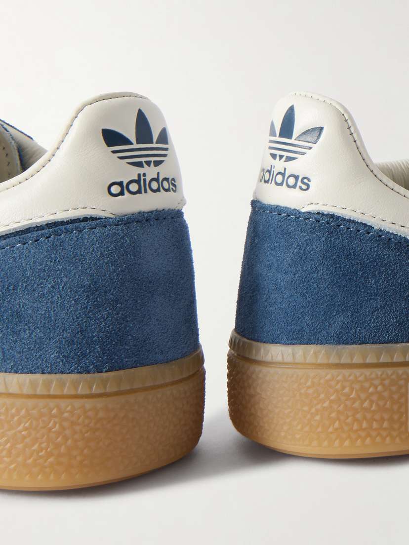Гандбольные замшевые кроссовки с кожаной отделкой Adidas Originals, синий — фото 4