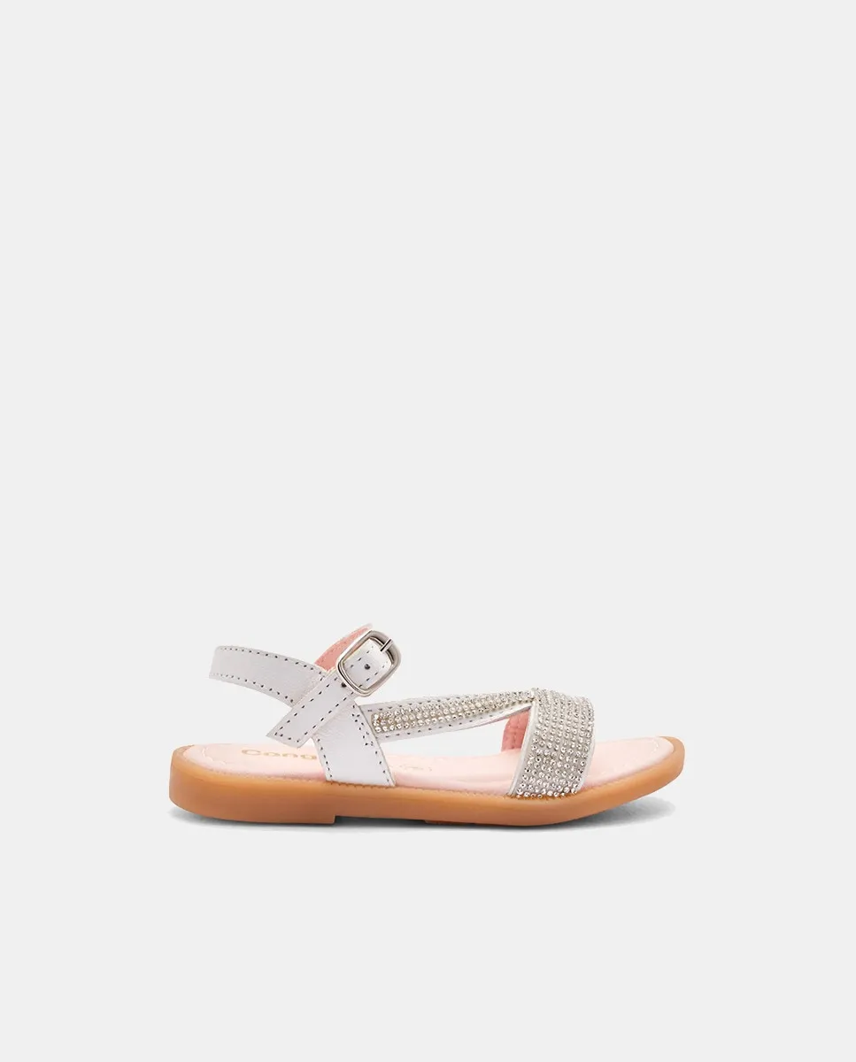 

Вечерние сандалии с кристаллами Conguitos, белый