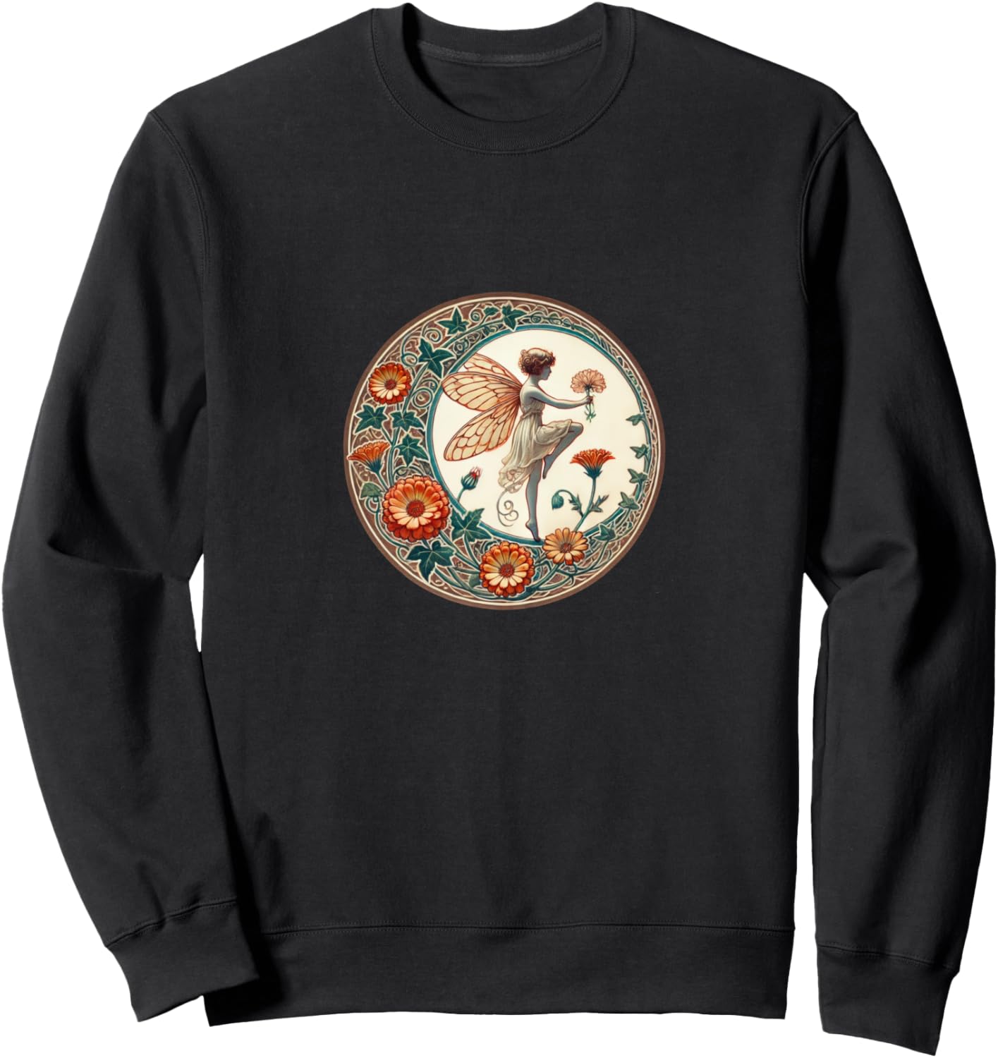 

Красивая толстовка с изображением цветочной феи Retro Gardens Lover Bubb, черный
