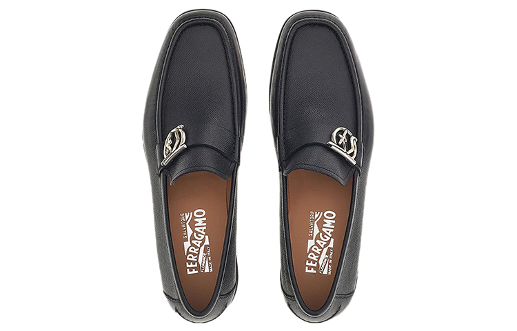 Лоферы мужские черные Ferragamo — фото 3