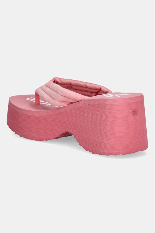 Шлепки Whitney Velour Y2K на платформе Juicy Couture, розовый — фото 3