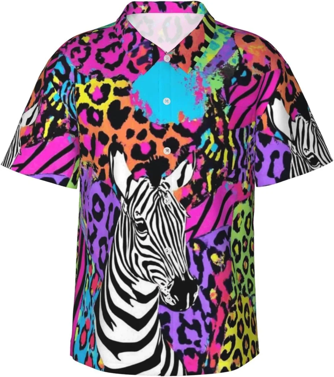 

Мужская пляжная рубашка с коротким рукавом WOEZKEX