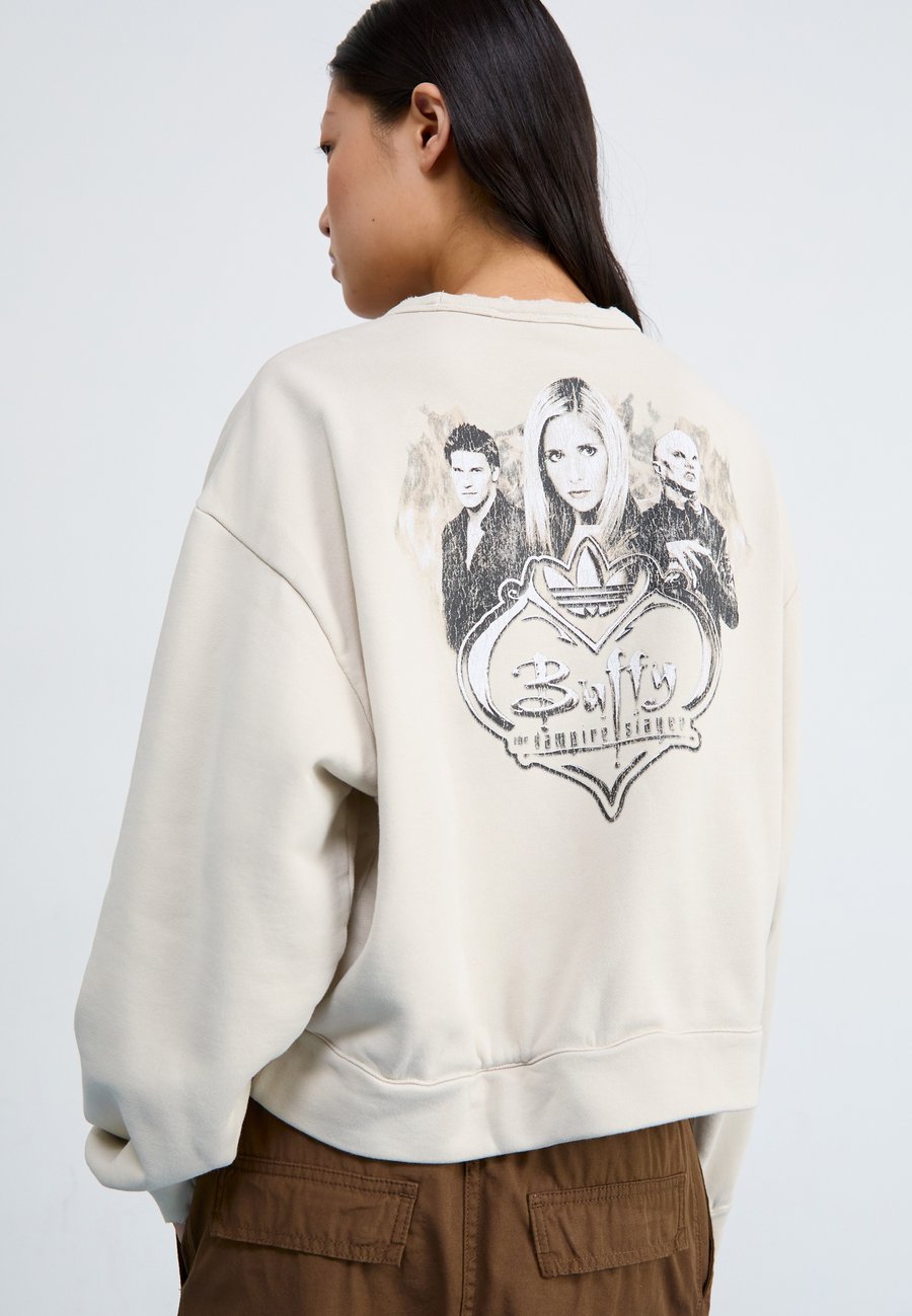 Толстовка Adidas Originals BUFFY CREW, Alumina/Beige — фото 4