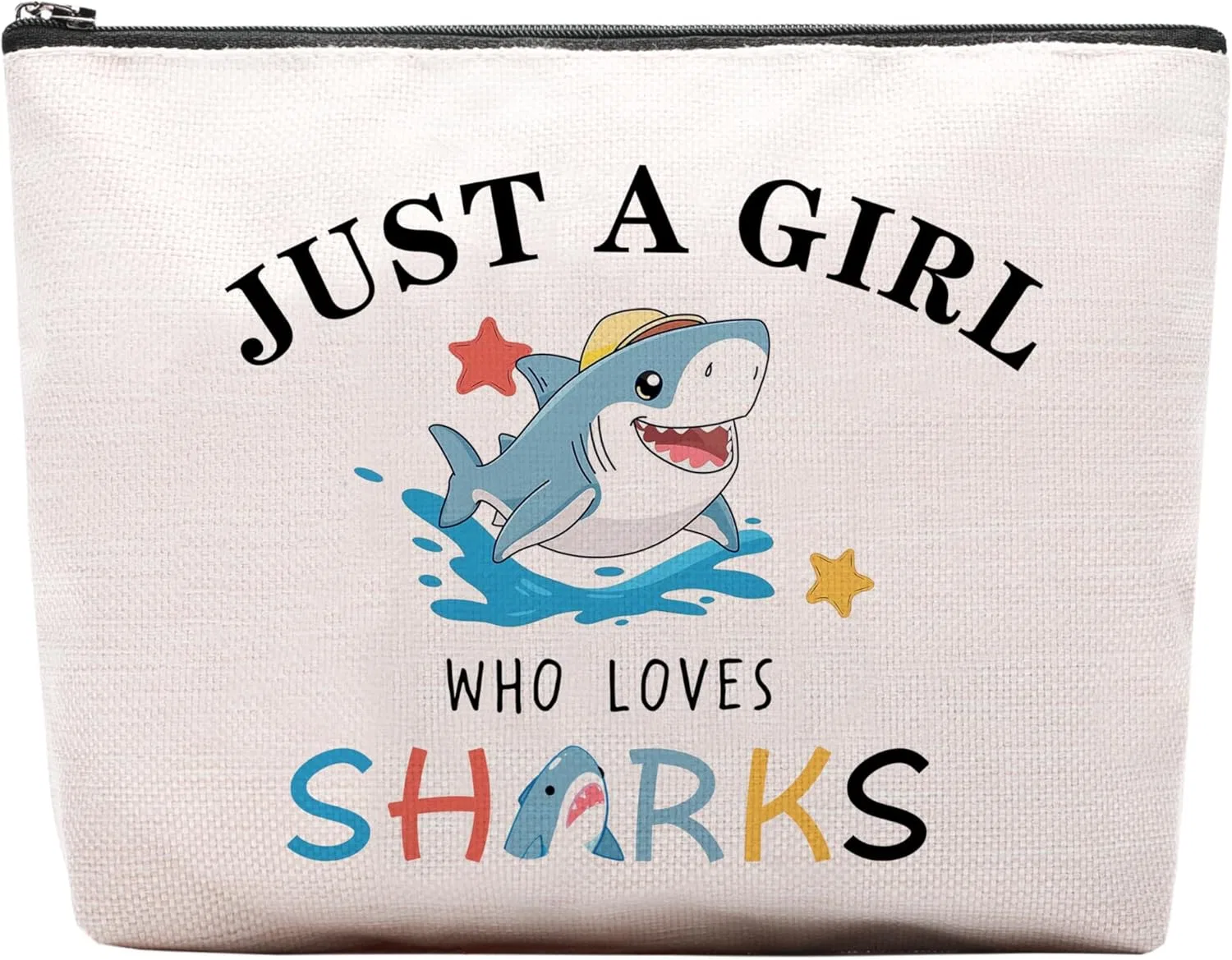 Косметичка из холщовой ткани с принтом Ceasqvaa, Shark