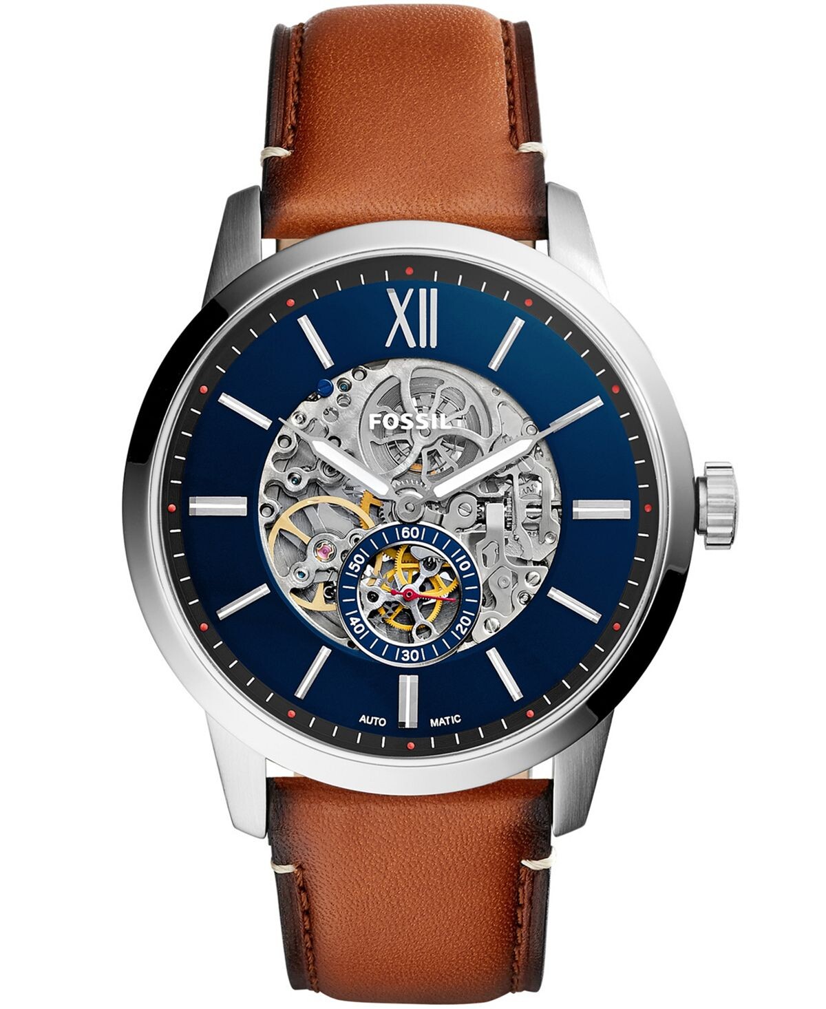 

Мужские часы Townsman с коричневым кожаным ремешком, 48 мм Fossil