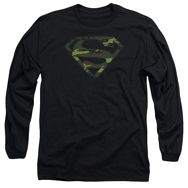 

Футболка с длинным рукавом Superman в стиле distressed camo Licensed Character