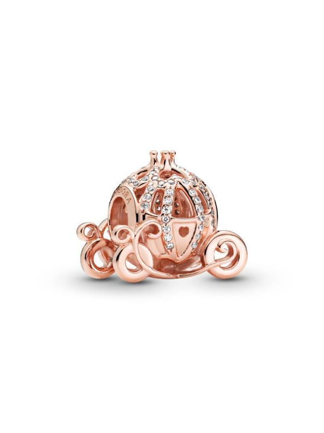 

Шарм Pandora Disney Cinderella Sparkling Carriage Charm, розовое золото