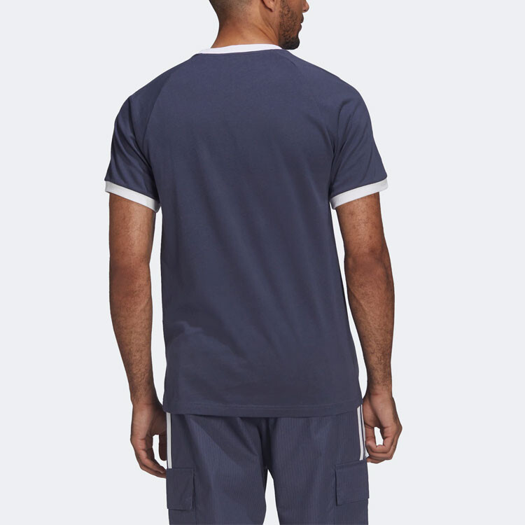 Футболка Shamrock Retro Stripes для мужчин, фиолетовая Adidas Originals, синий — фото 3