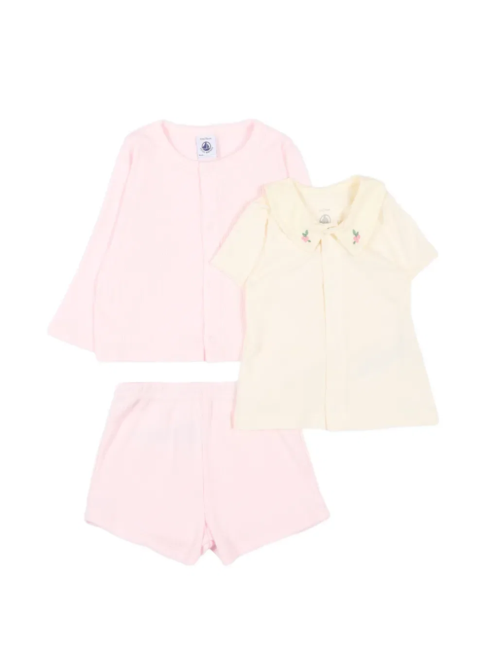 Комплект из футболки и шорт (три штуки) Petit Bateau, розовый
