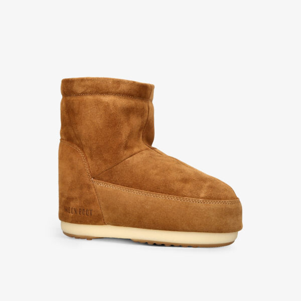 Замшевые зимние ботинки Icon Low с тисненым логотипом Moon Boot, цвет tan — фото 3