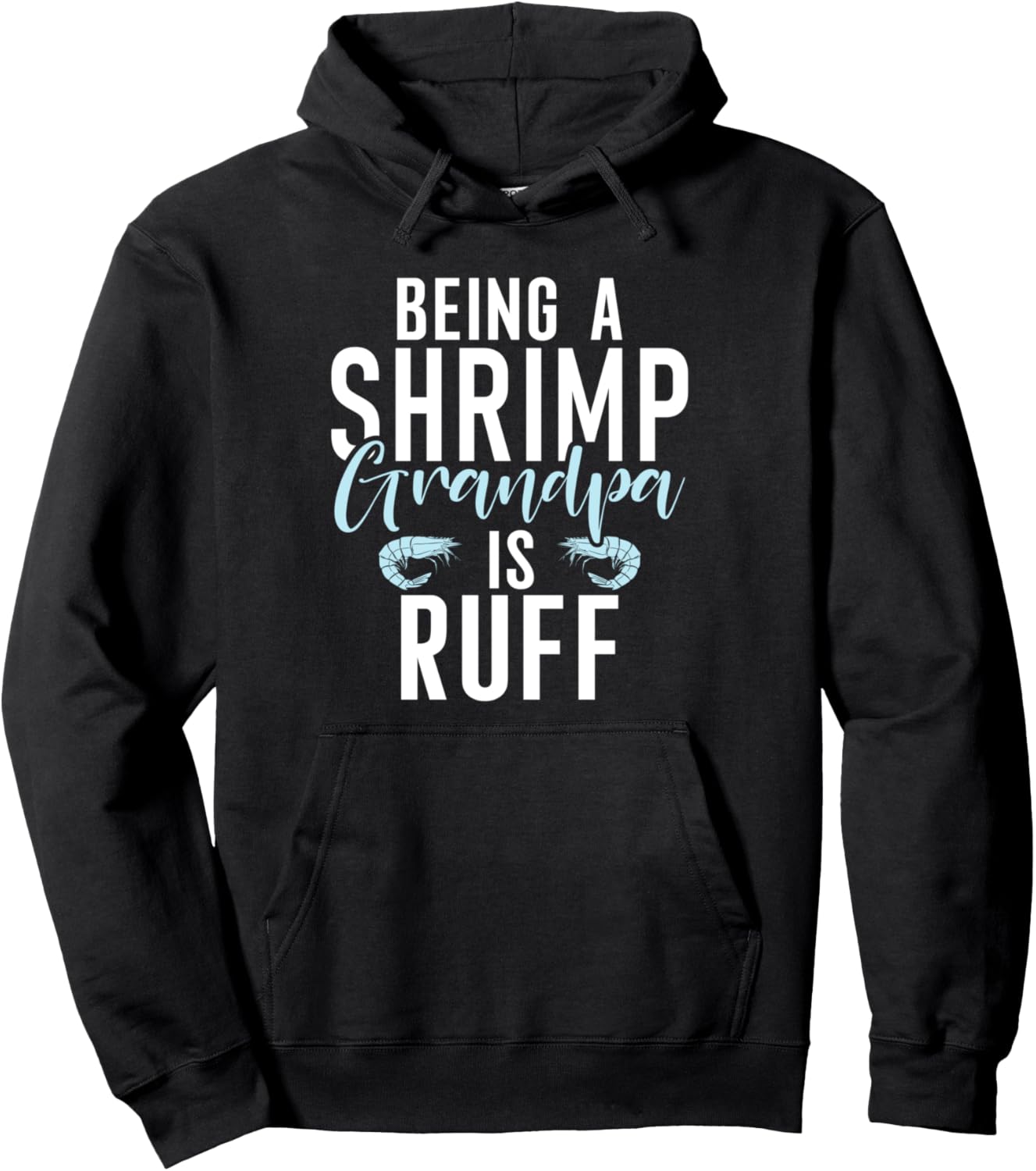 

Худи «Дедушка-креветка - отстойный дедушка-креветка» Shrimp Gifts, черный