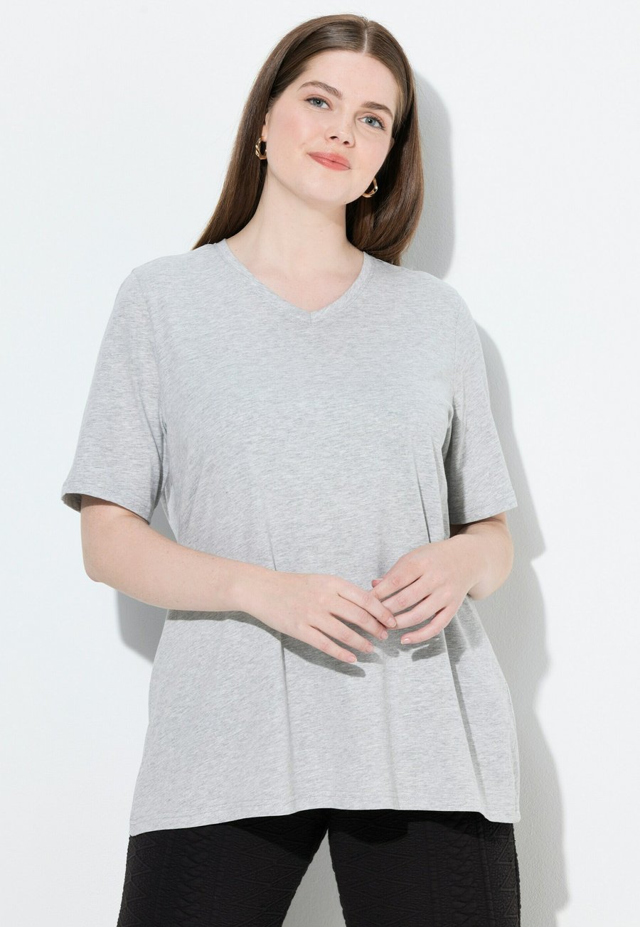 

Футболка Ulla Popken GRANDES TAILLES LOT DE 2, Mottled Grey